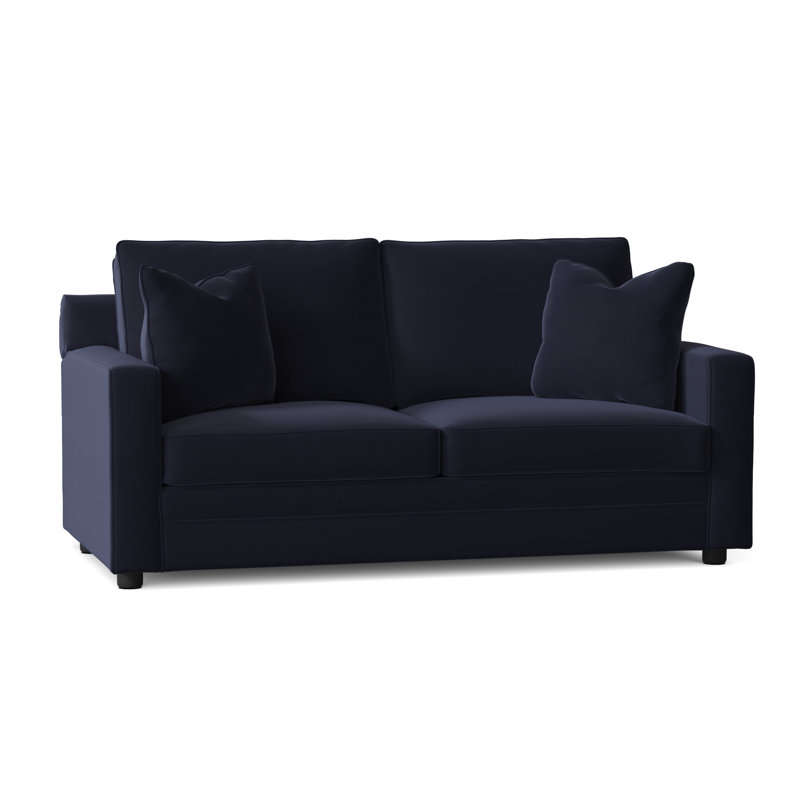 Aukai Upholstered 72'' Sofa, Canvas Navy Sunbrella® Canvas