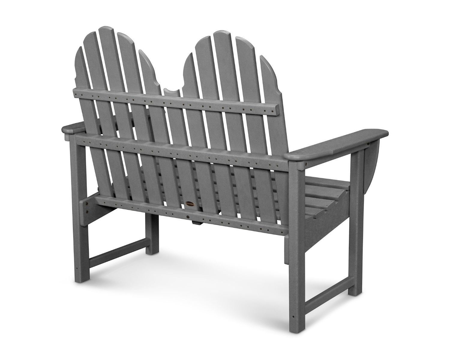 POLYWOOD® Classic Adirondack 49" Garden Bench, Slate Grey