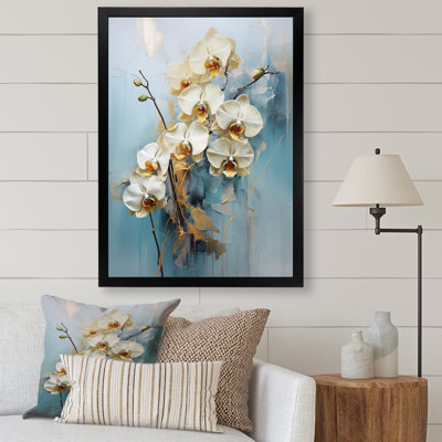 Orchidée bleue et bleue sur toile