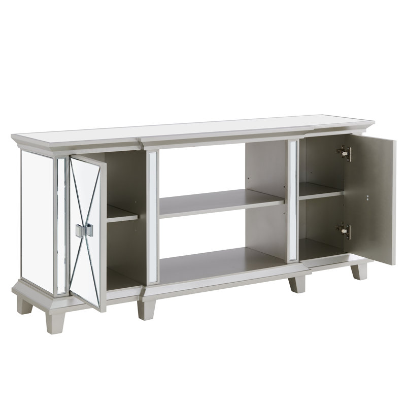 Bradninch Unfinished TV Stand for TVs up to 55", Silver