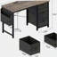 Bureau de 47,3 po avec prise de courant, 3 tiroirs et poche latérale, facile à assembler, stabilité du cadre réversible pour le bureau à domicile-1677267147-1677267188