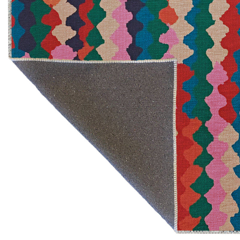 Tapis rectangulaire intérieur / extérieur Kirima, Rectangle 2 pi 7 po x 6 pi 7 po