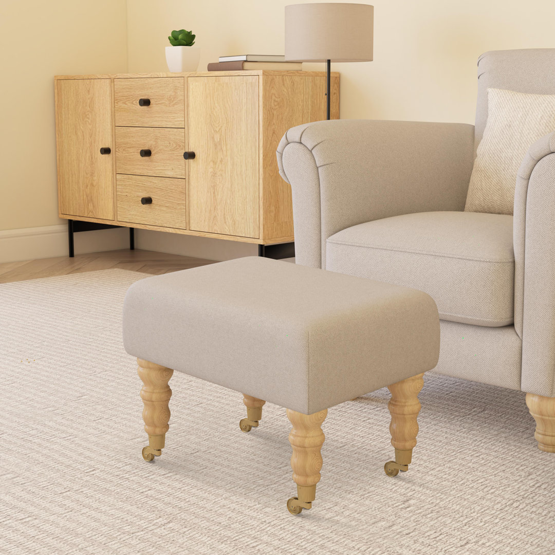 Autryville Wood Caster Leg - Fabric