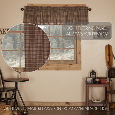 Isabell Cotton Plaid Scalloped Window Valance