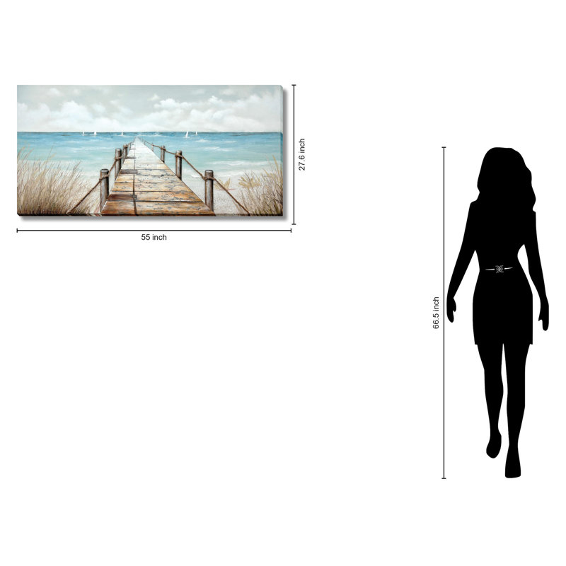 Art mural en toile Tranquil Escape Pier - 28 po x 55 po