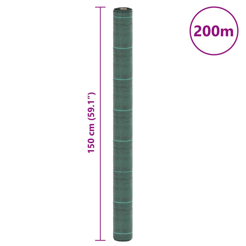  Weed Membrane Green 1X5 M PP, 20000cm W x 150cm D