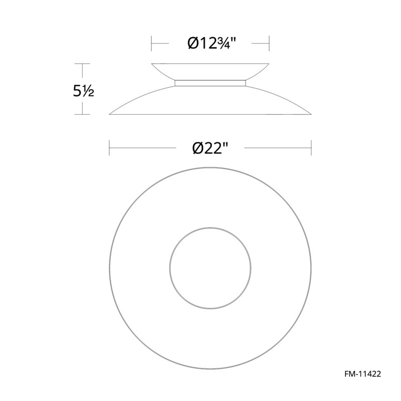 Miso 1 - Light LED Flush Mount, 3500K