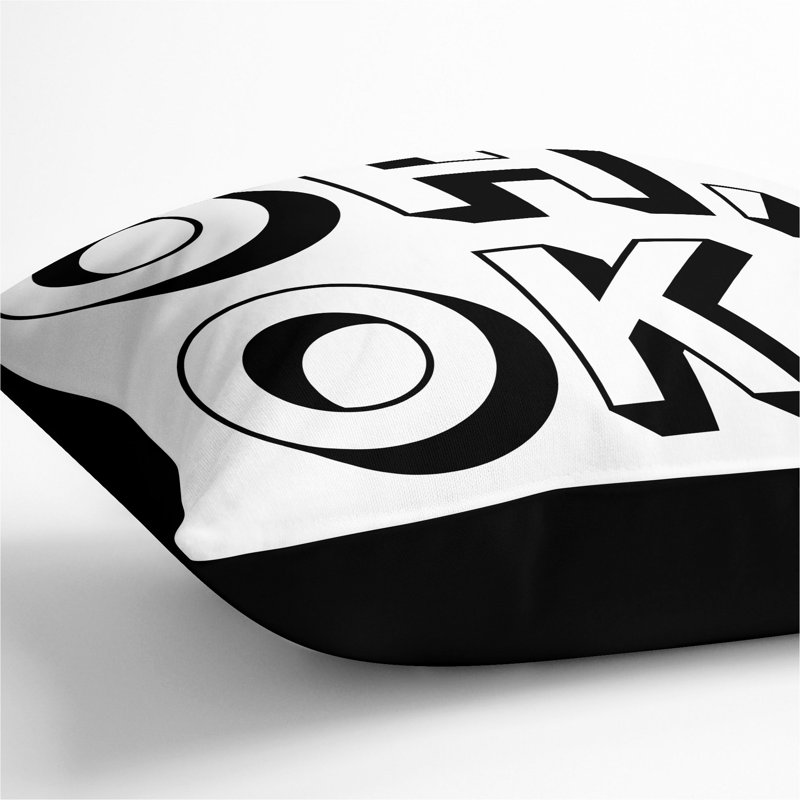 Square Cushion, 40cm H x 40cm W x 15cm D, Black