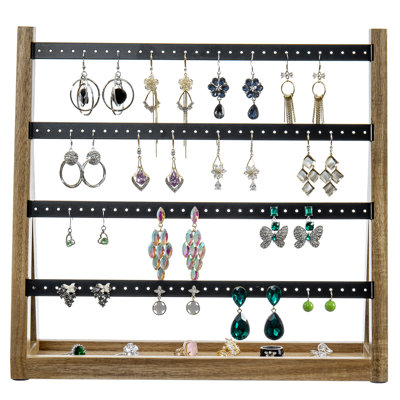 Acacia Tabletop Earring Organizer Jewelry Storage