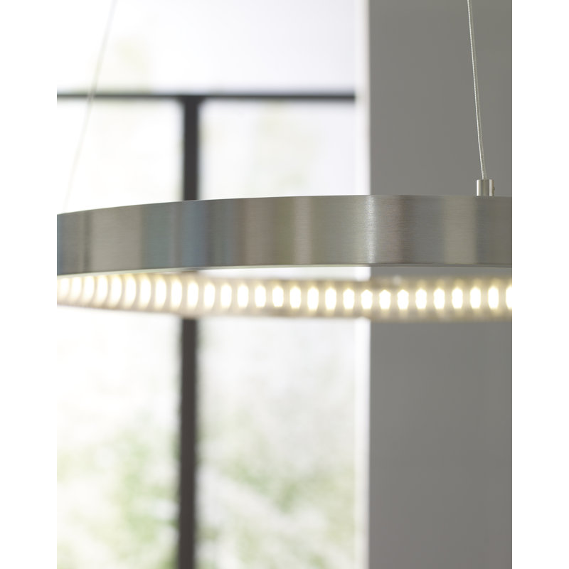 Bodiam 1 - Light LED Chandelier, Satin Nickel, 2" H x 30.4" W x 30.4" D