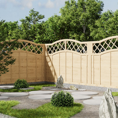 120cm H x 180cm W Solid Wood Lawn Edging