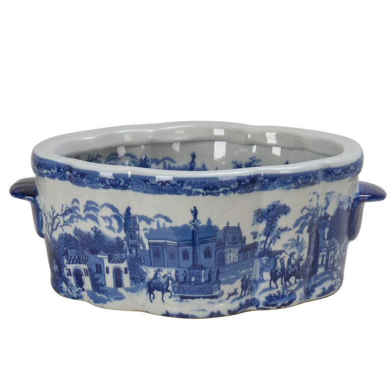 Pot de fleurs en céramique Morse, H 4,7 po x l 12 po x P 8 po