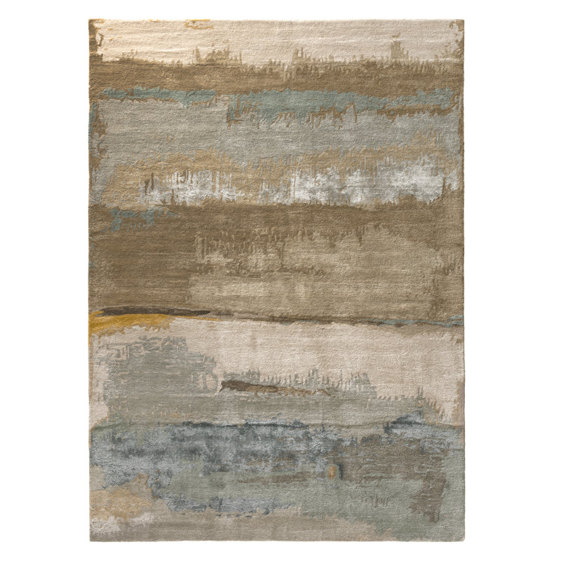 Tapis gris / beige touffeté à la main Douwe, Rectangle 8 pi x 11 pi