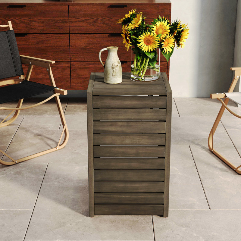 C-Shape End Table, Grey