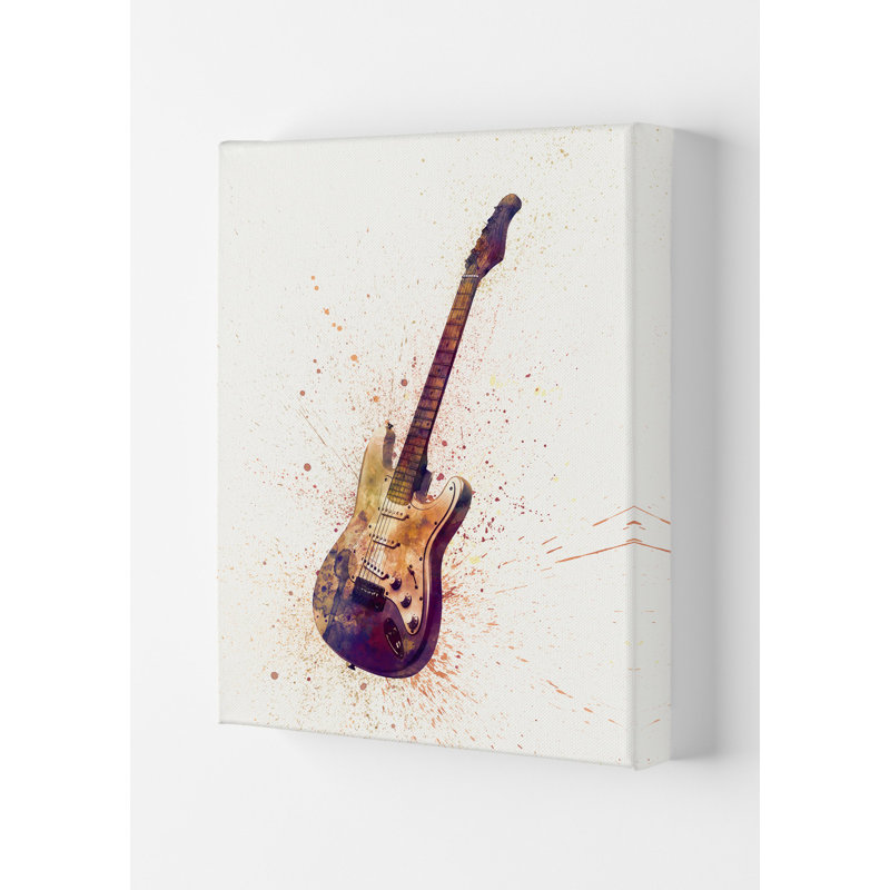 Electric Guitar by Michael Tompsett - Print, 59.4cm H x 42cm W x 4cm D, Wrapped Canvas