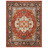 Samarkand 100 One Hundred Fourteen Area Rug In Rust / Charcoal