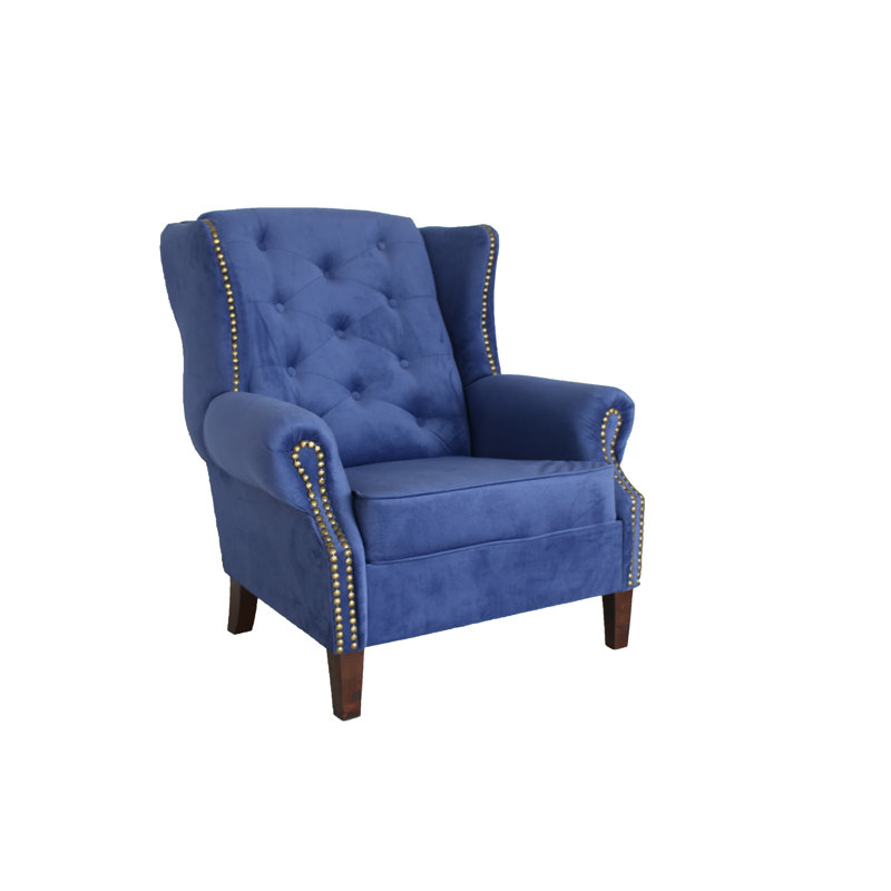 Creeksville Upholstered Wingback Chair with Footstool