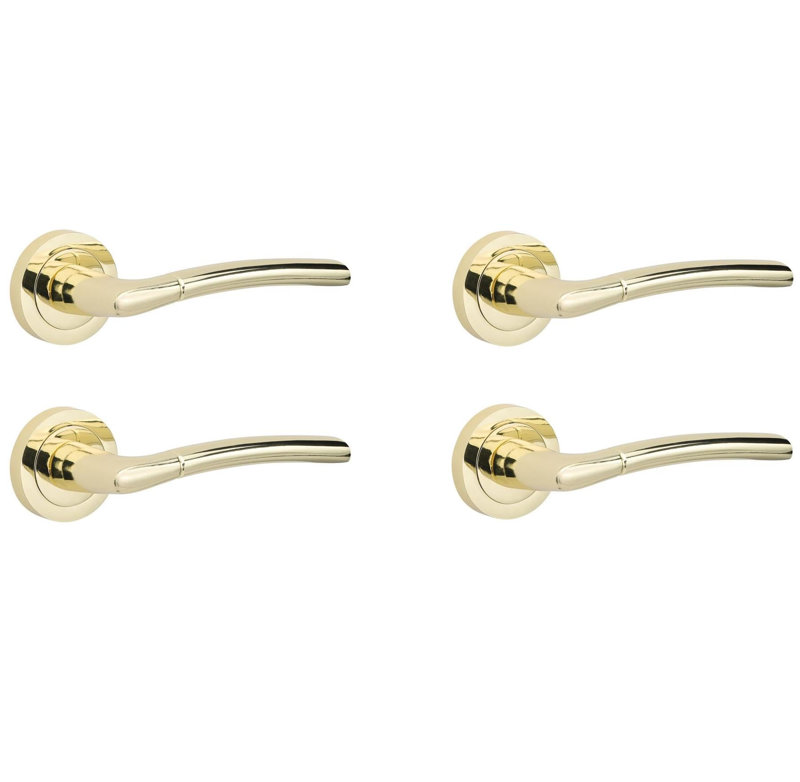 4 Pairs Indiana Design Classic Door Handles, Classic with Spindle and Fixings, Does Not Apply, Not Lockable