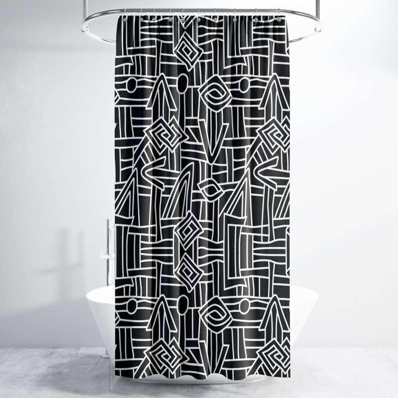 Rideau de douche, Noir / blanc