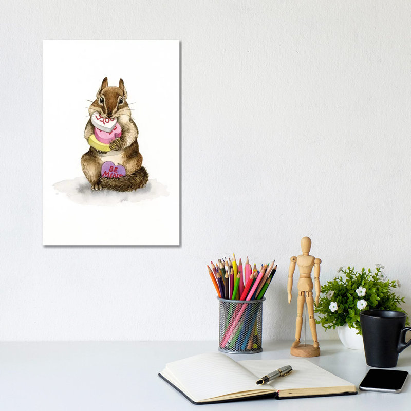 Chipmunk Love by Tracy Lizotte - Wrapped Canvas Gallery-Wrapped Canvas Giclée, 20.32 cm H x 30.48 cm W