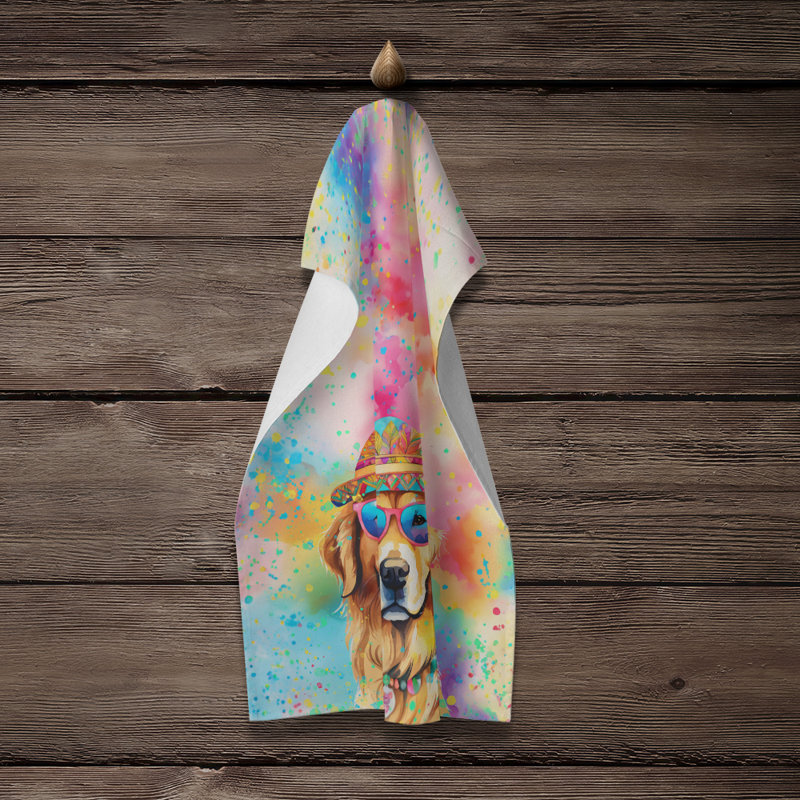 Serviette de cuisine Golden Retriever Hippie Dawg