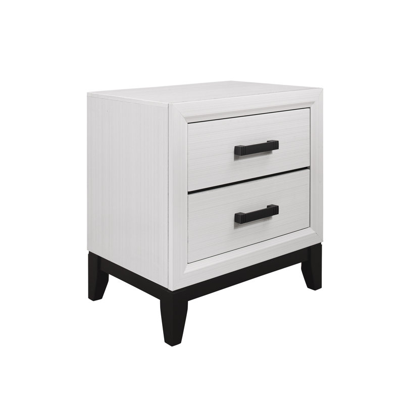 Table de chevet blanche Mirage, Blanc