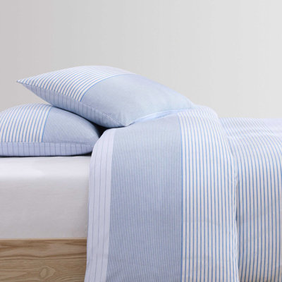 Tommy Hilfiger Modern Windowpane Cotton Reversible Duvet Cover Set