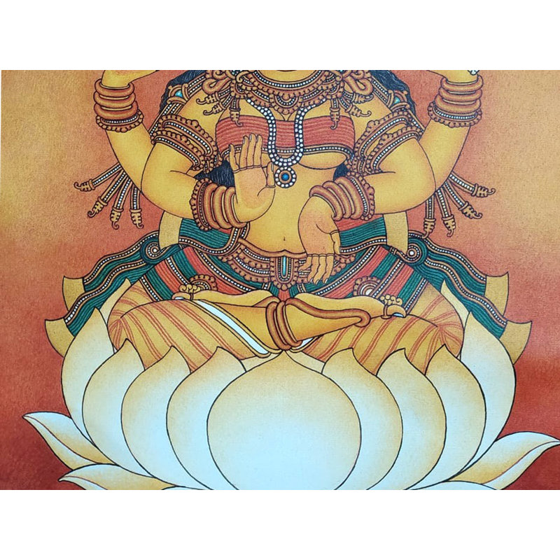 Lakshmi Devi | Acrylic On Canvas | By Anandu | For Wall Décor