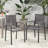 Outdoor Aluminum Dining Chairs With Rope Seat In Gray And Dark Gray, Of 2 2 Chair Frame Gray/dark Weave