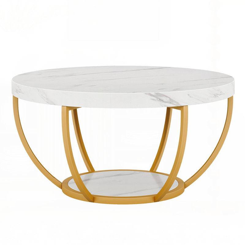Table basse moderne Modern, Blanc / Blanc