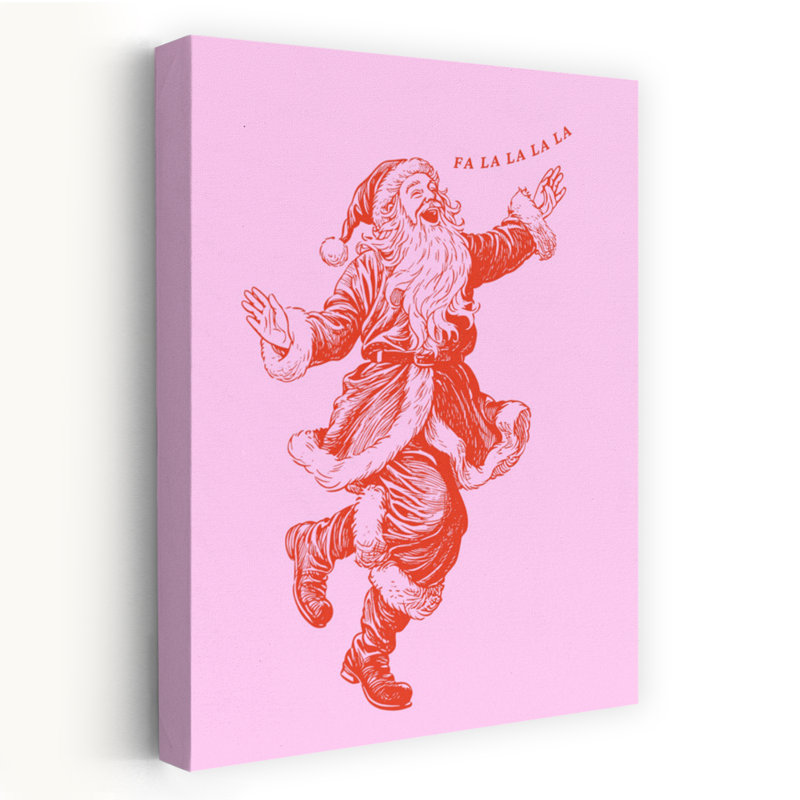 Fa Fa La La Santa, reproduction d'art rétro rétro classique, 24" H x 16" W