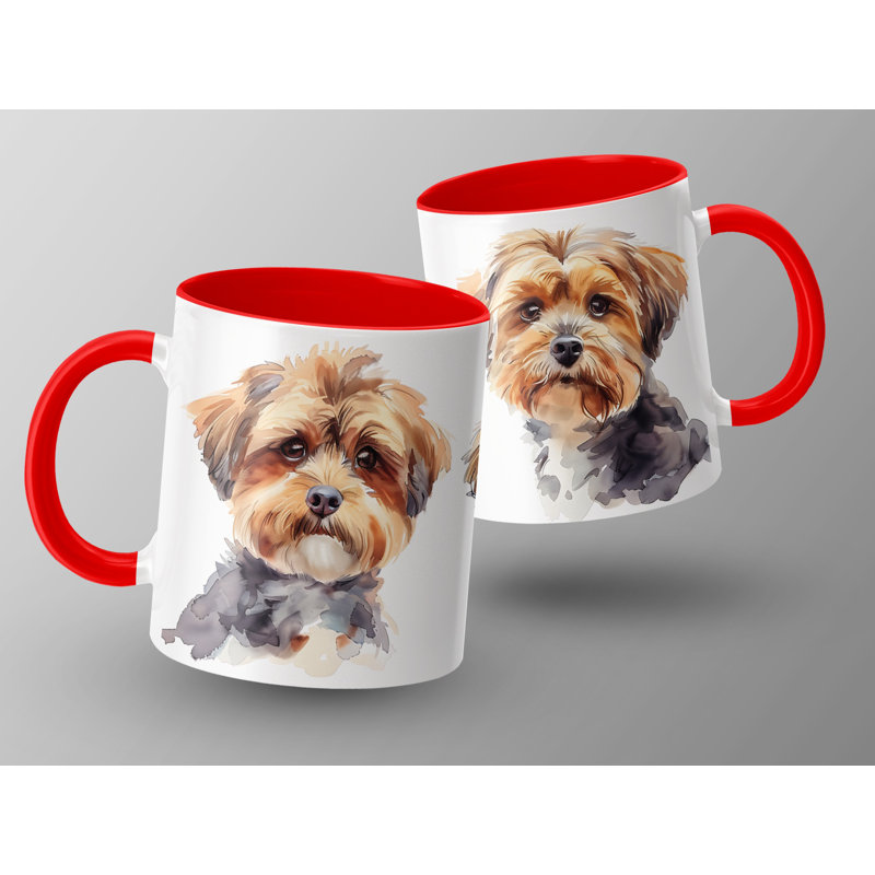 Ceramic Coffee Mug, Red, 3