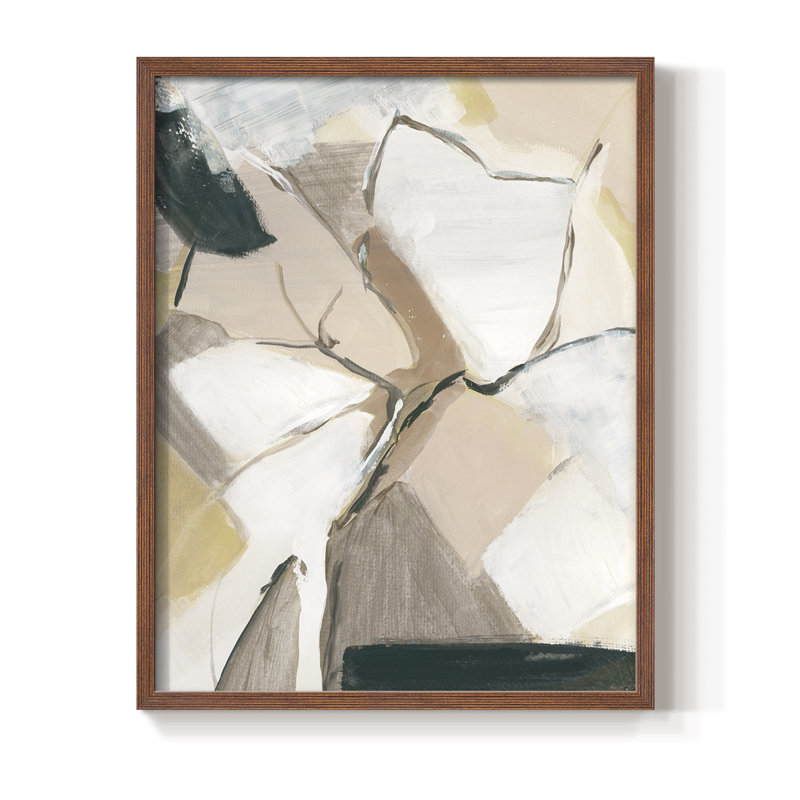 Marble Lines I, reproduction encadrée - bois massif, Cadre photo brun simple, H 14 po x l 11 po