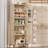 71-Inch Tall Storage Cabinet with Glass Doors and Adjustable Shelf - Multi-Use Organizer for Kitchen Pantry or Bathroom-993363902