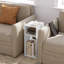 Nassiah Tray Top Floor Shelf End Table with Built-In Outlets