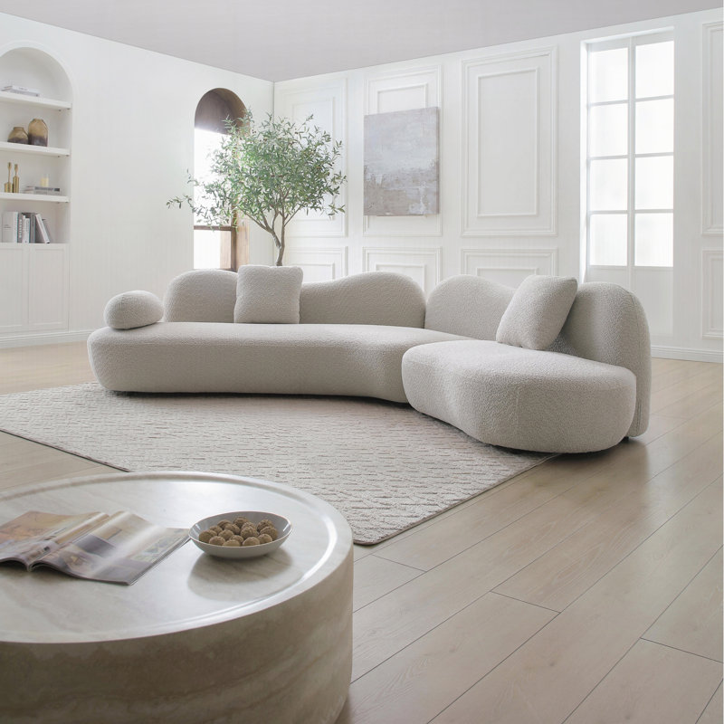 Canapé modulaire courbé moderne, canapé 5 places Boucle pour le salon, chambre à coucher