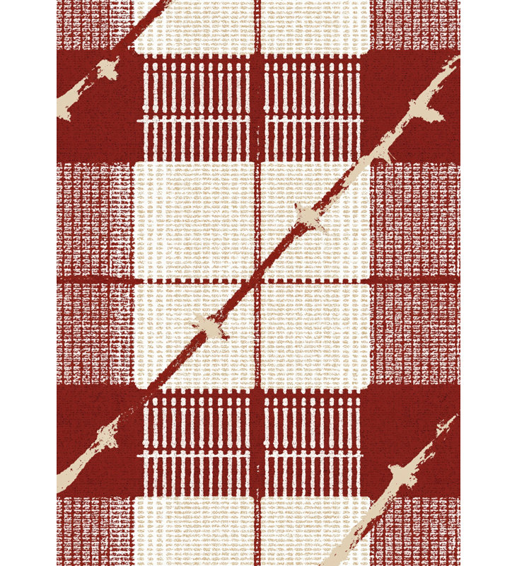 Red Square Pattern White Duvet Cover | Stylish Home Decor