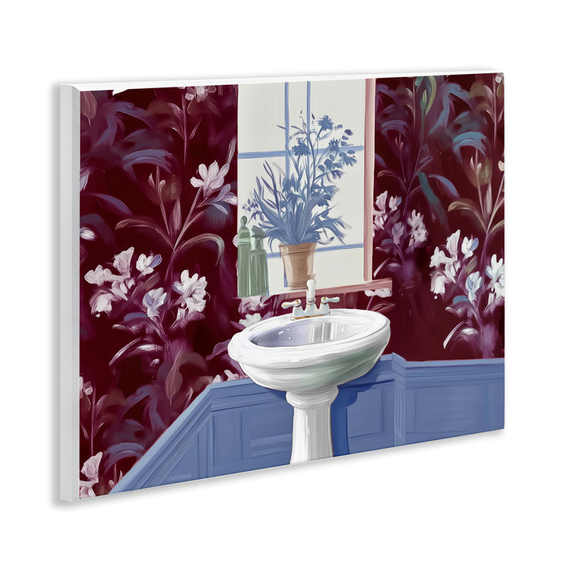 Plaque murale pour lavabo de salle de bain, design par Annabelle Hall