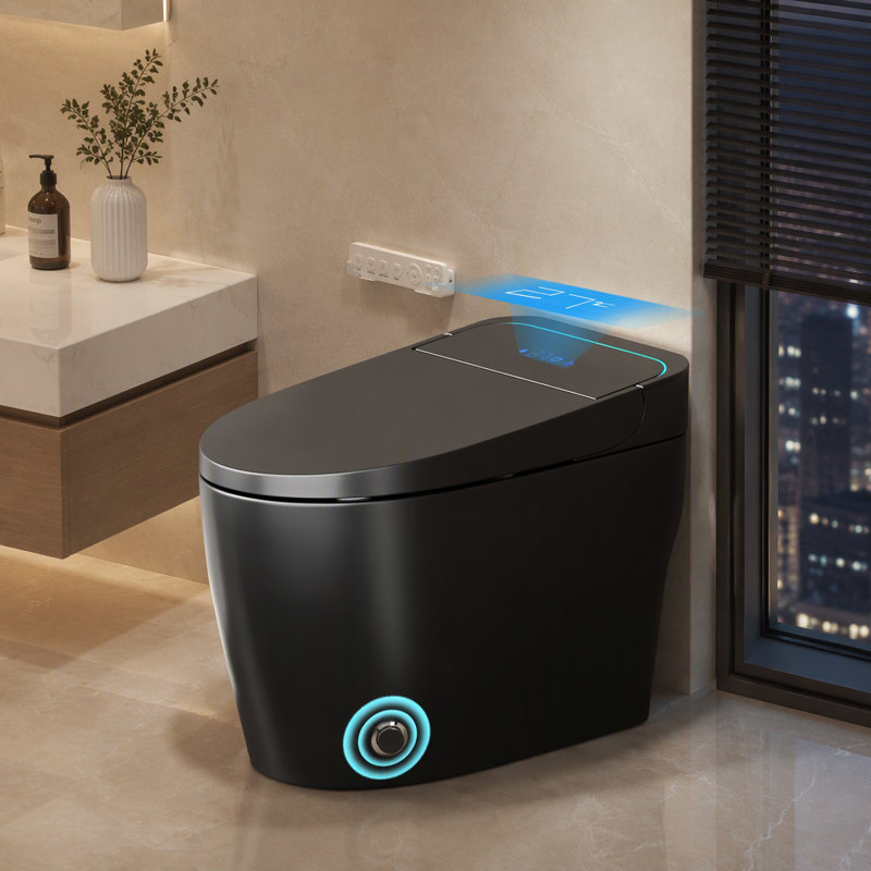 Toilette intelligente une pièce avec bidet, siège à fermeture automatique, sécheuse et eau chaude
