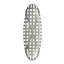 Art mural en métal 12,5 "x 3" x 37,5 "avec motif de grille