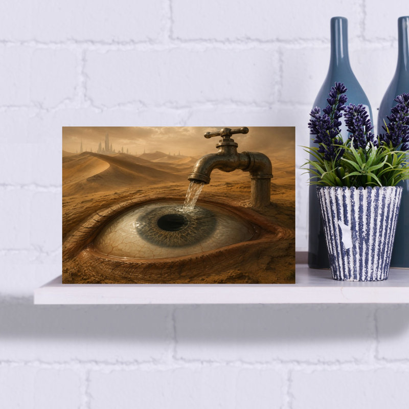 Eye Wide Open Abstract Contemporary Wall Art Print by Katie Towers - Wrapped Canvas Print, 30.48cm H x 45.72cm W