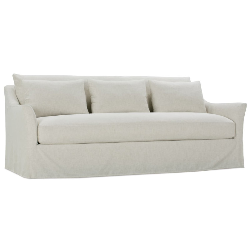 Moreau Slip Sofa, Ivory, 35"H x 85"W x 41"D