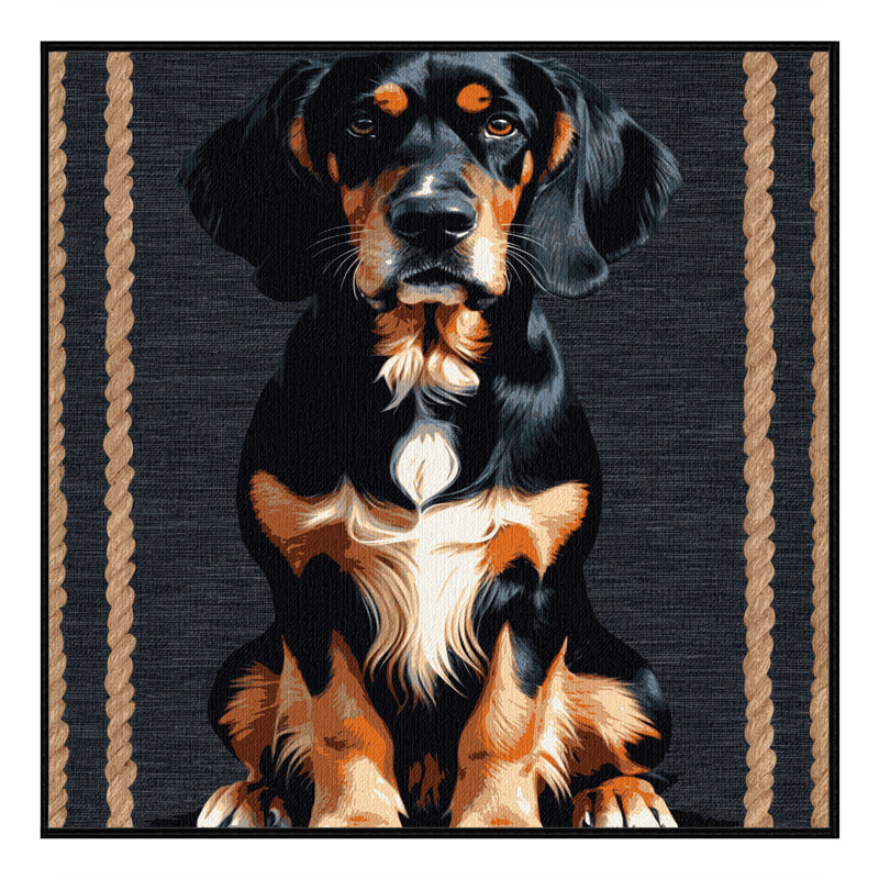  Tapis lavable pour chien Gordon Setter, Carré 5 pi