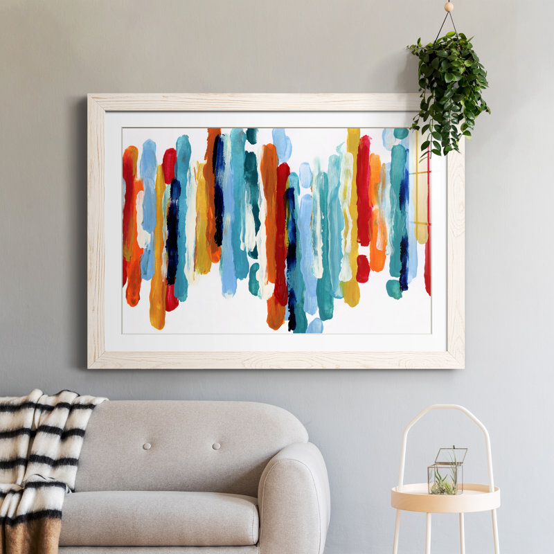 Captive Color I - Peinture encadrée, H 37,5 po x l 27,5 po x P 1,5 po, Cadre blanc