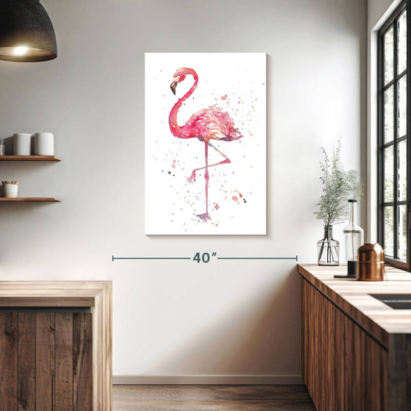 Brampt A Flamingo's Fancy, H 39 po x l 26 po