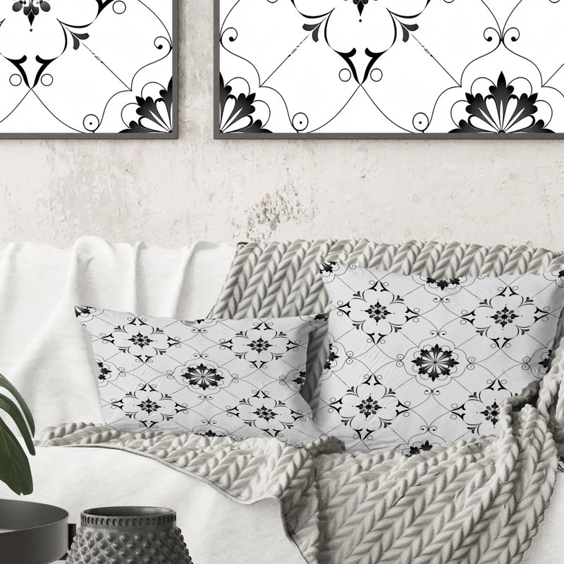 Coussin lombaire moderne blanc quadrilobe II