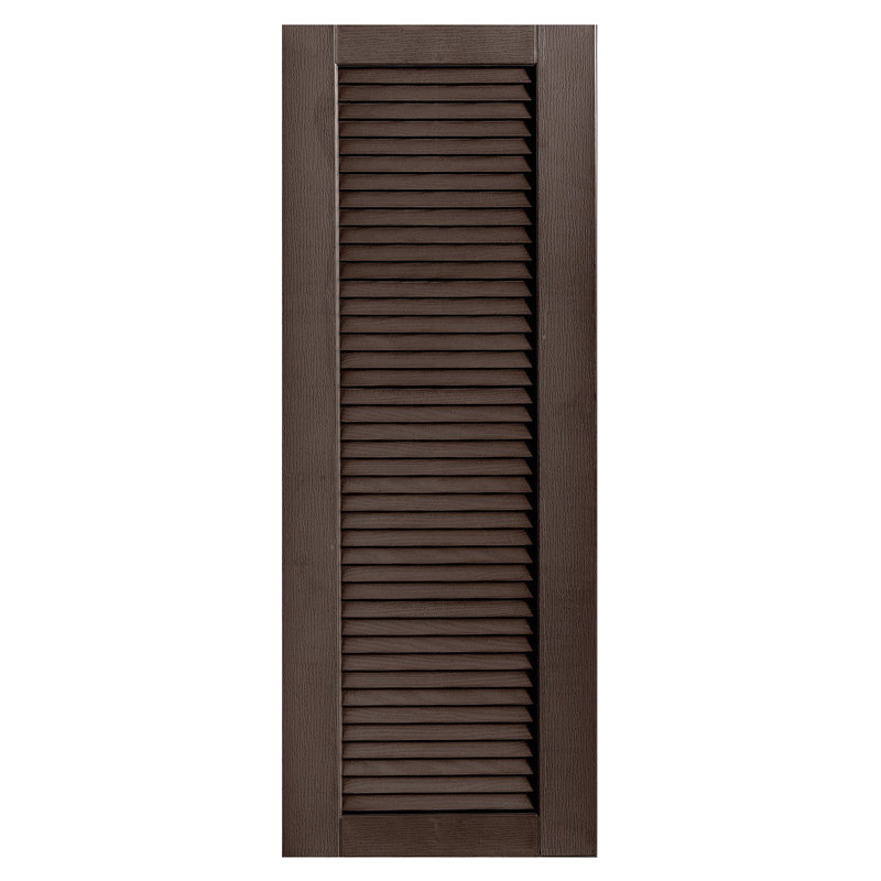 Paire de volets à persiennes droites, 65 po, Brun, 18 po