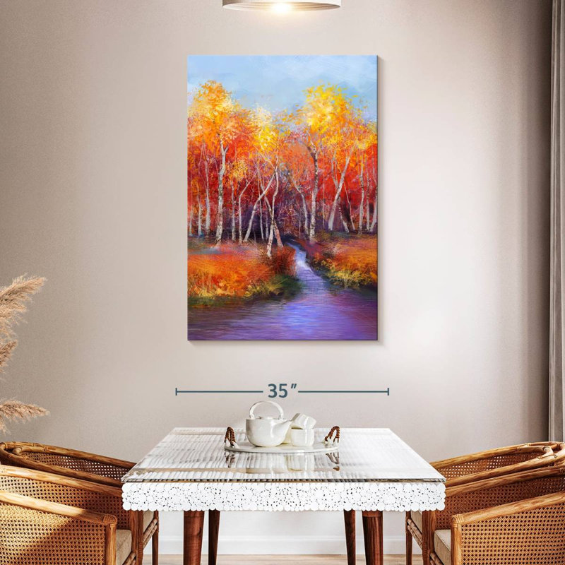 Alvord Fall Birch Trees, 48" H x 32" W