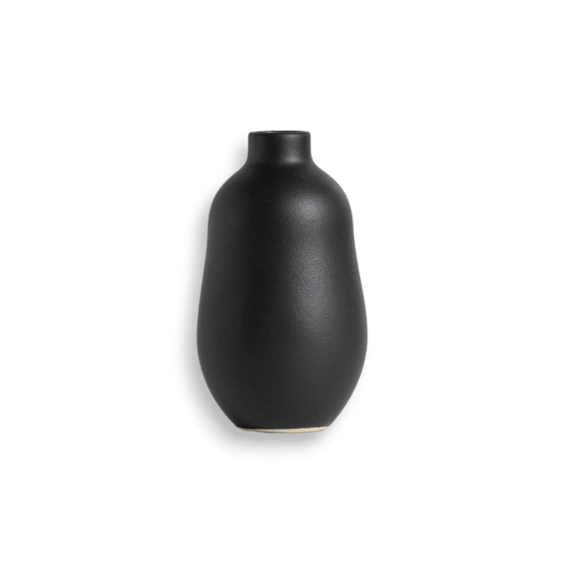 Vase en grès, Noir, noir, noir, noir