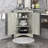 Triangle Bathroom Storage Cabinet With Adjustable Shelves, Freestanding Floor Cabinet For Home Kitchen-990905985